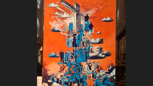 Kunstwerk zur Pariser Seligsprechung